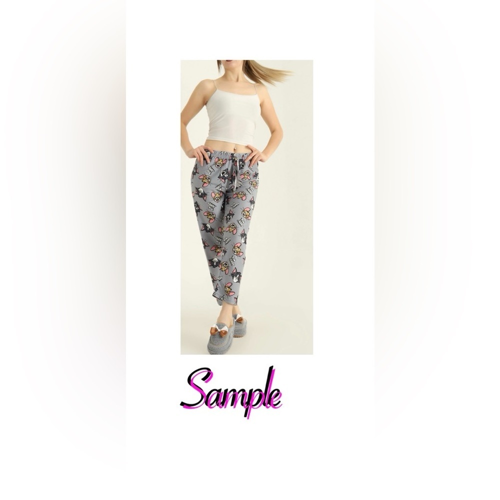 TOM & JERRY Gray Jogger Sweatpants Novelty Lounge Wear Pants Women's XS
